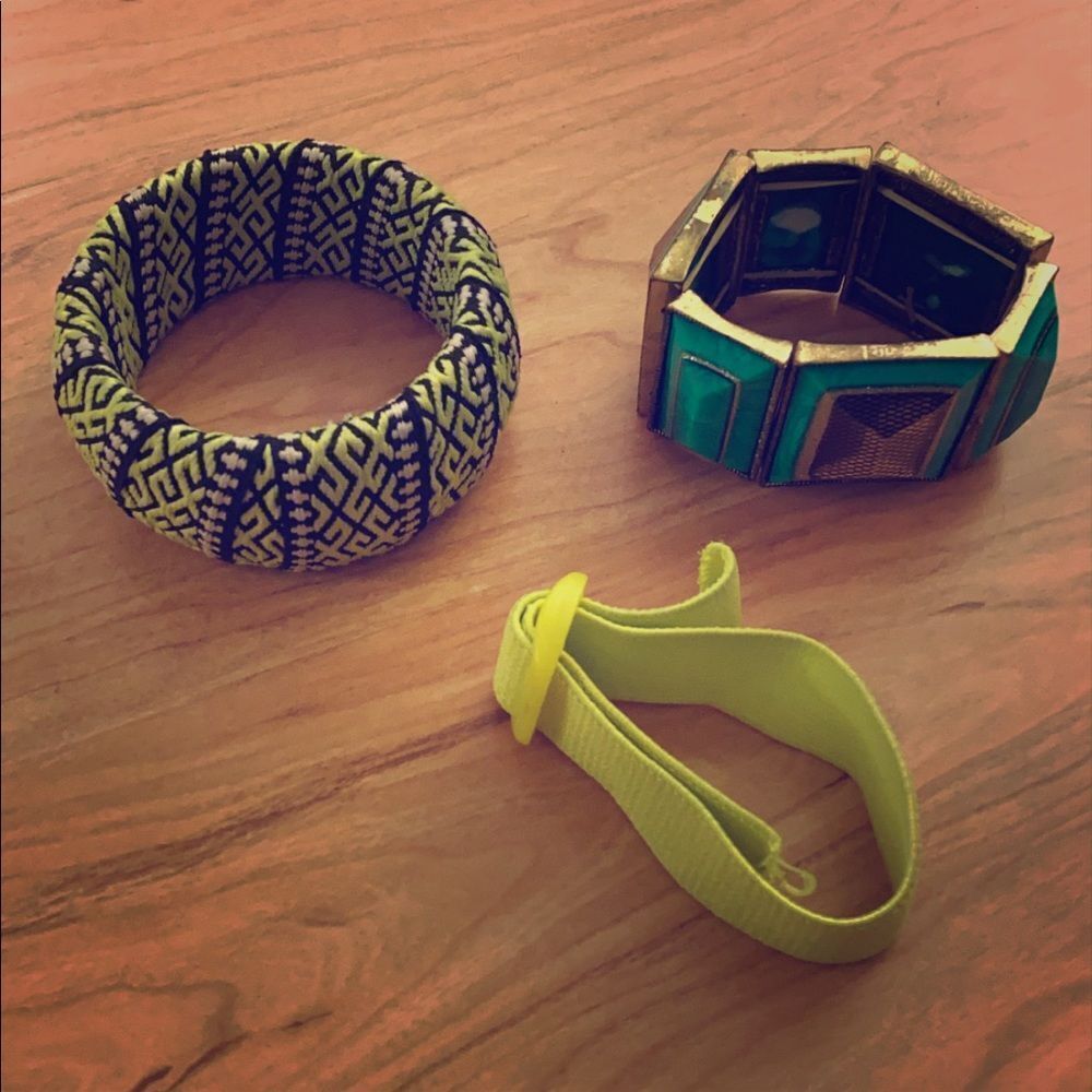 Emerald and Neon Green Summer Bracelets Bundle